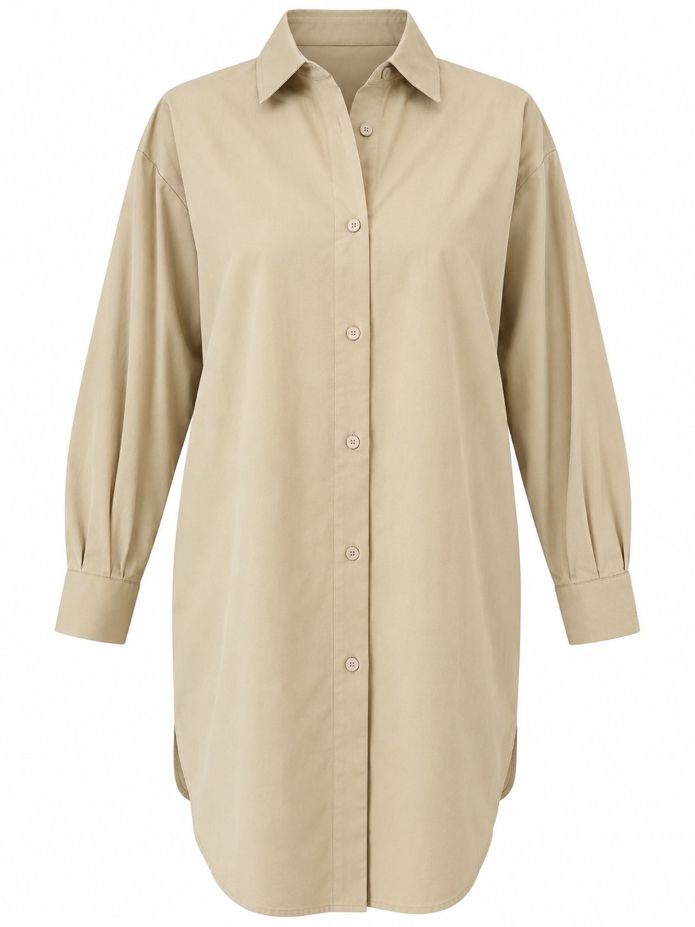 OAK + FORT Oversized Long Button Down Shirt Tunic Dress